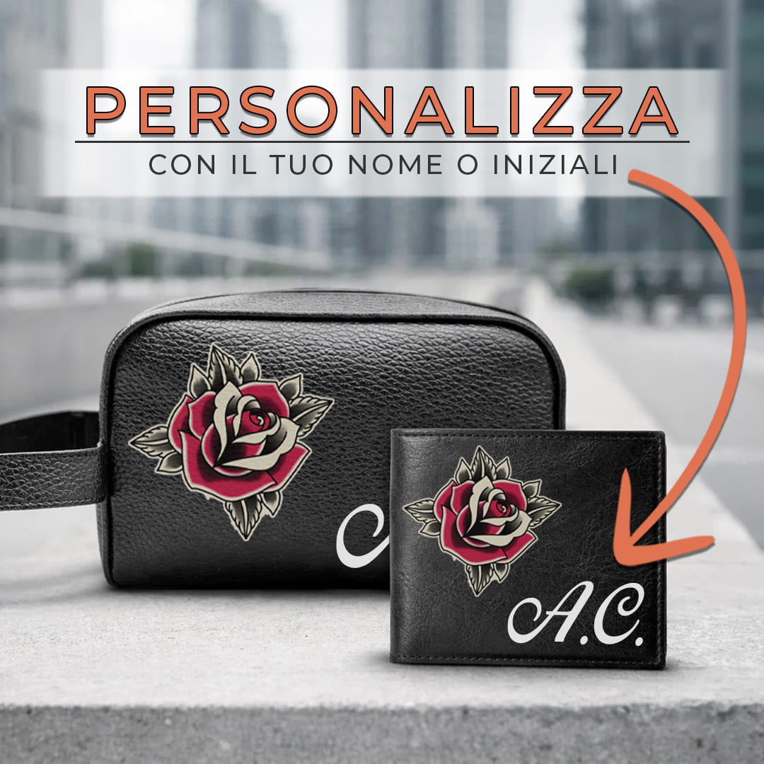 Combo Borsello + Portafoglio Old Rose