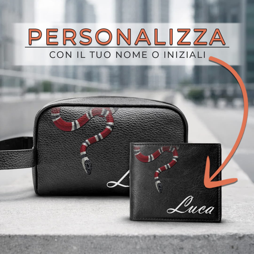 Combo Borsello + Portafoglio Red Snake