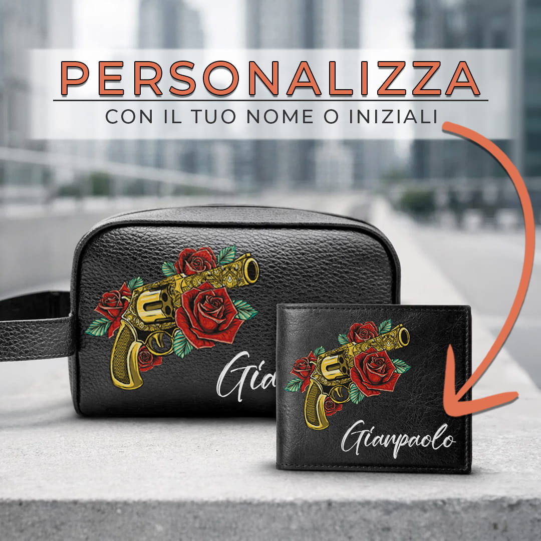 Combo Borsello + Portafoglio Roses Gun