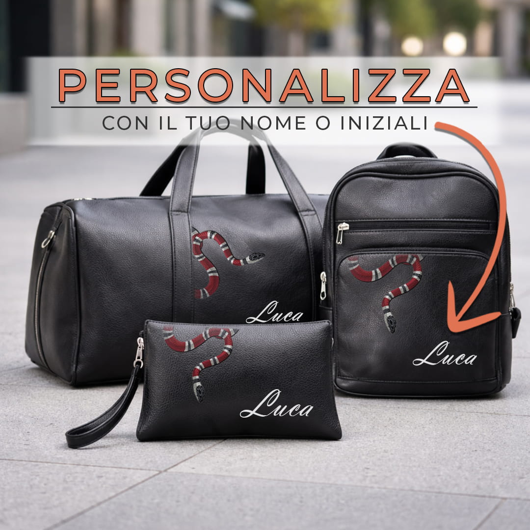 Combo Borsone + Zaino + Pochette Red Snake