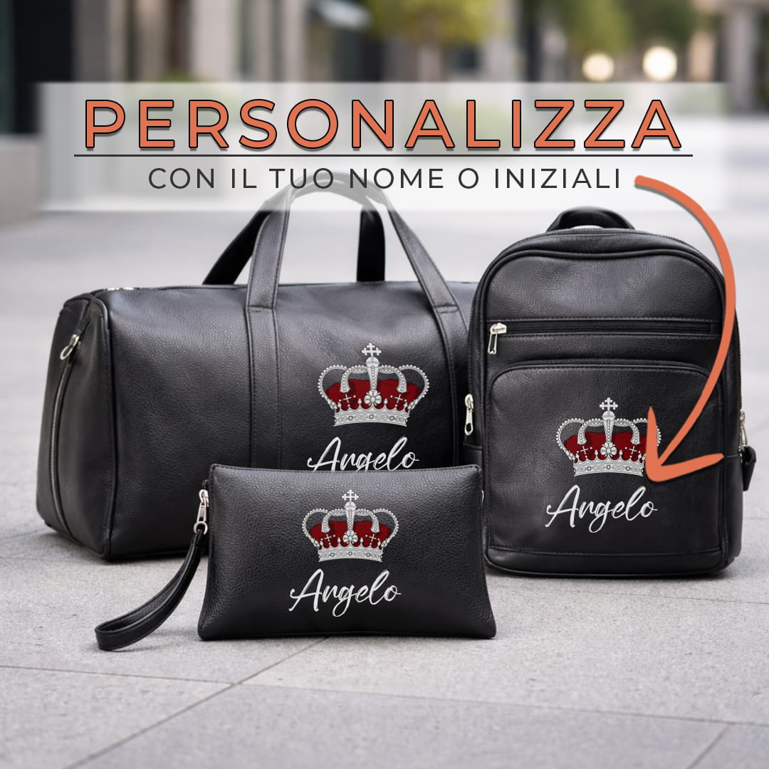 Combo Borsone + Zaino + Pochette Royal Crown