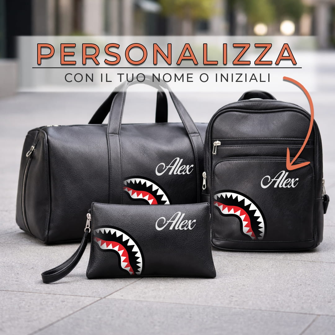 Combo Borsone + Zaino + Pochette Shark