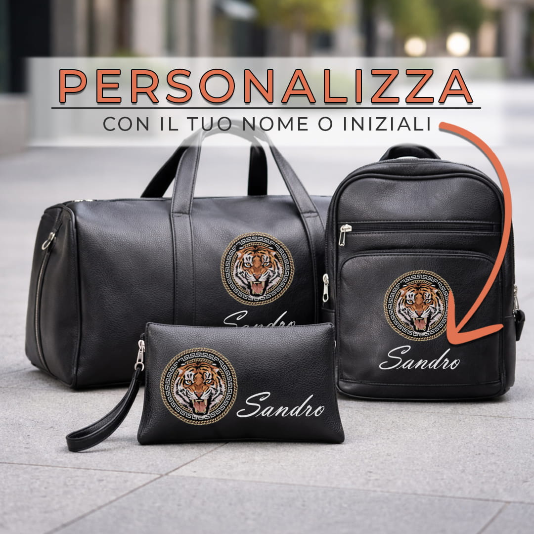 Combo Borsone + Zaino + Pochette Tiger Chain