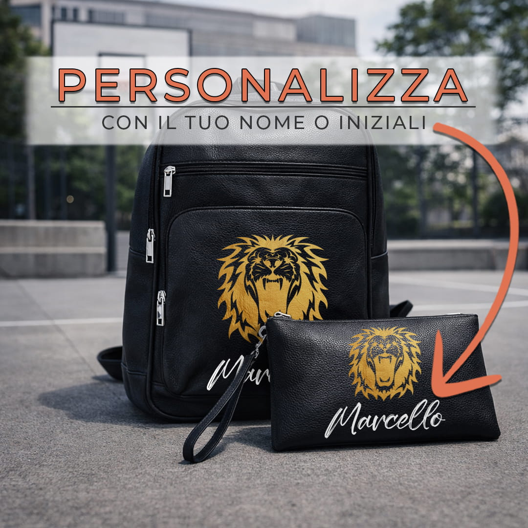 Combo Zaino + Pochette Gold Lion