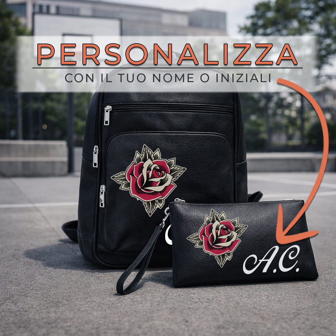 Combo Zaino + Pochette Old Rose