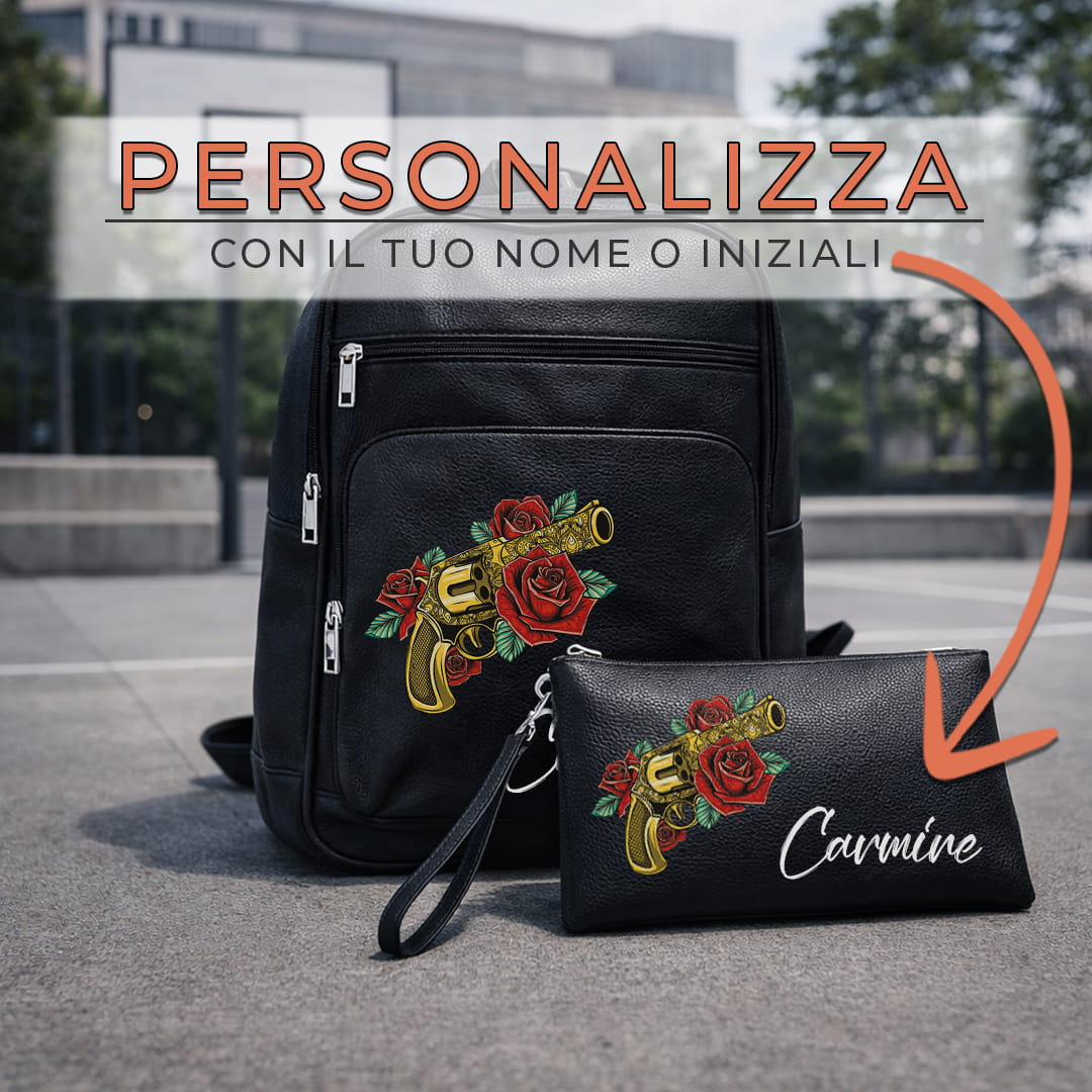 Combo Zaino + Pochette Roses Gun