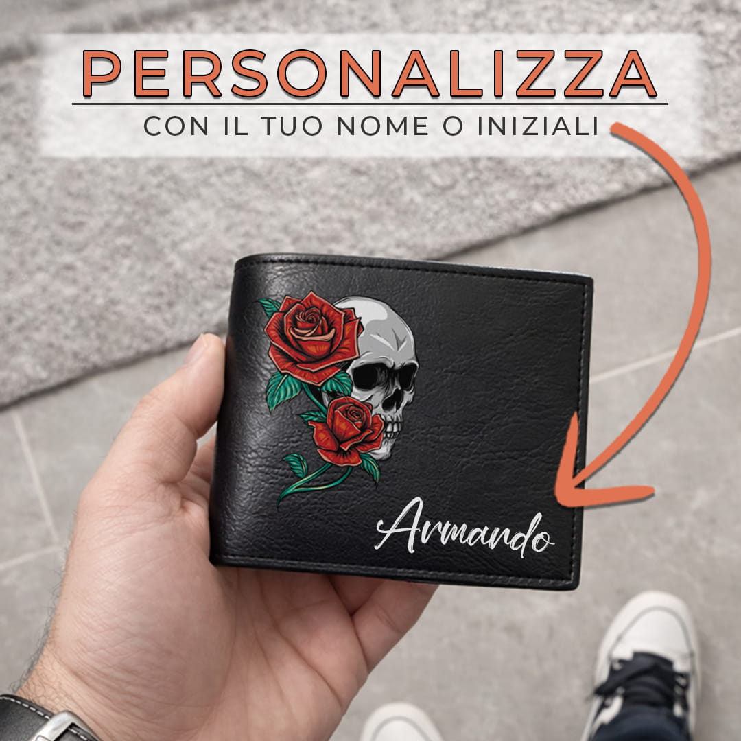 Portafoglio Skull And Roses