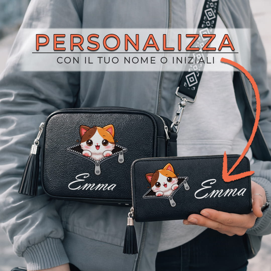 Combo Candy Bag + Portafoglio Cute Cat