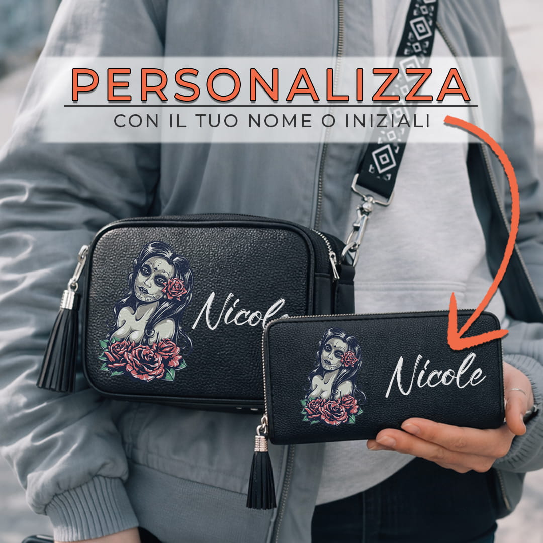 Combo Candy Bag + Portafoglio Santa Muerte