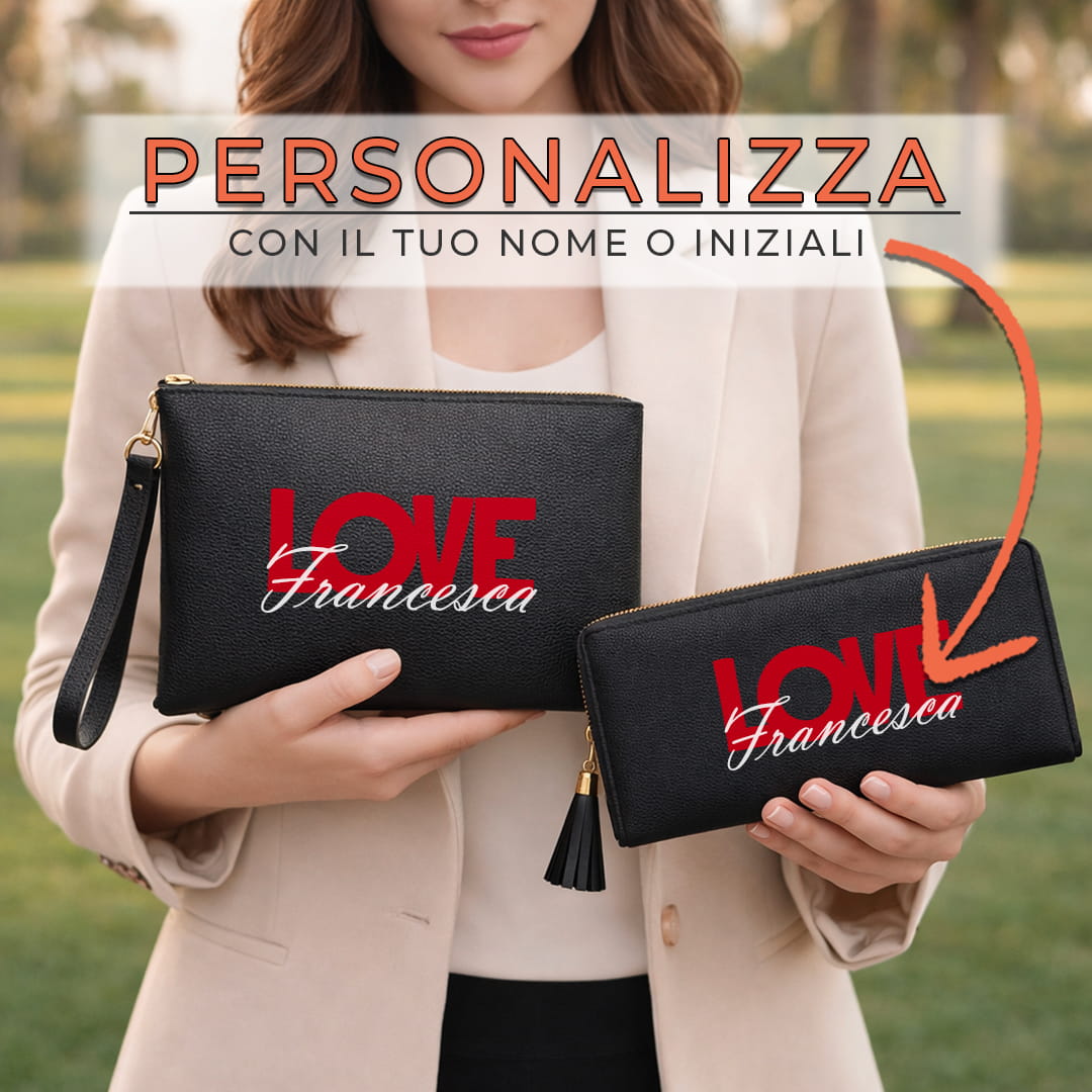 Combo Pochette + Portafoglio Love