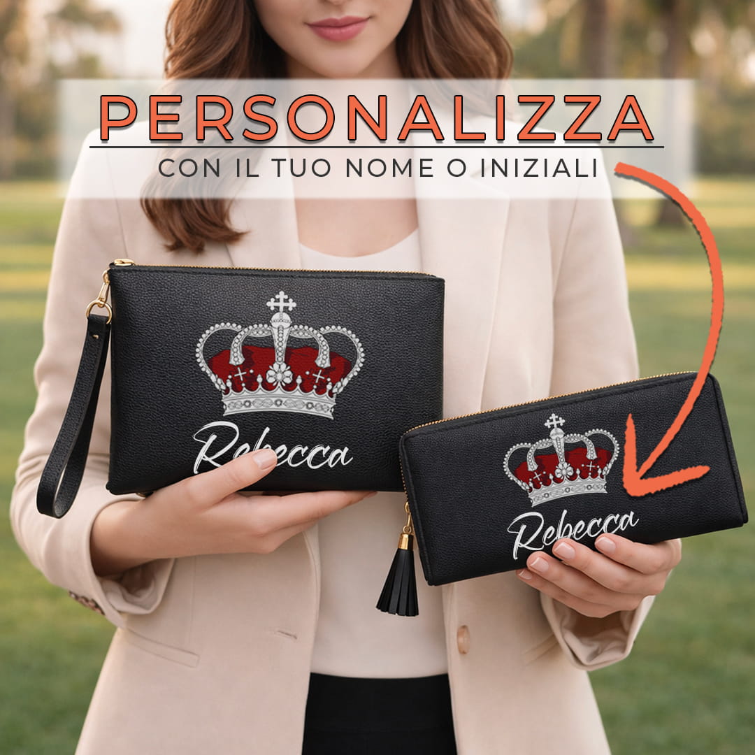 Combo Pochette + Portafoglio Royal Crown