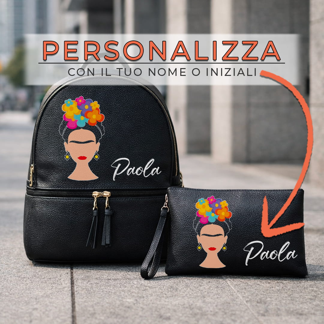 Combo Zaino + Pochette Frida Flowers