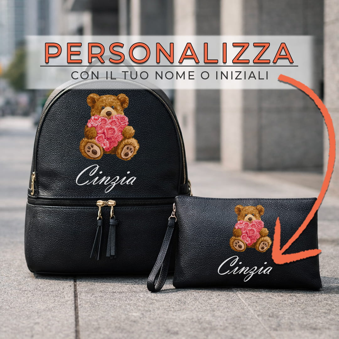 Combo Zaino + Pochette Teddy And Roses