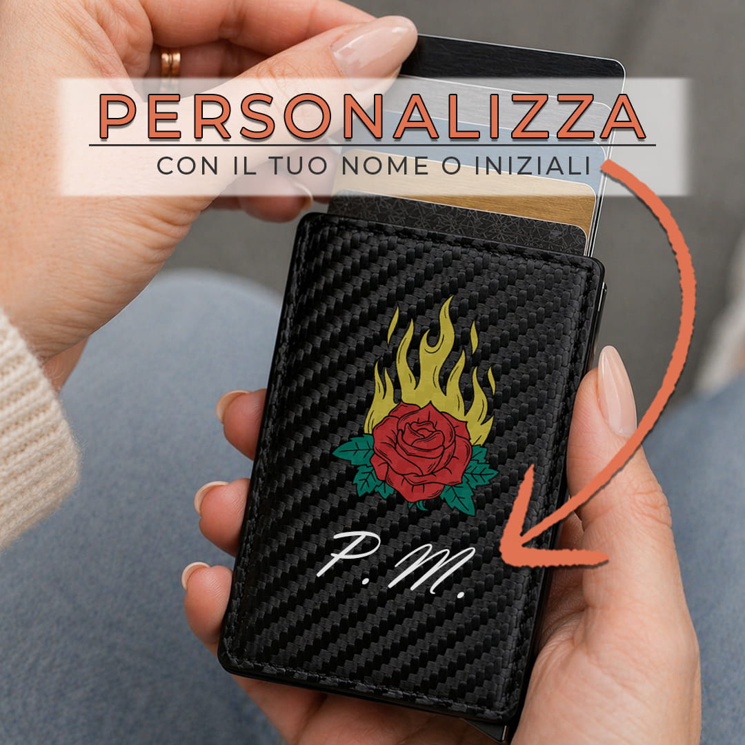 Portafoglio Slim Fire Rose