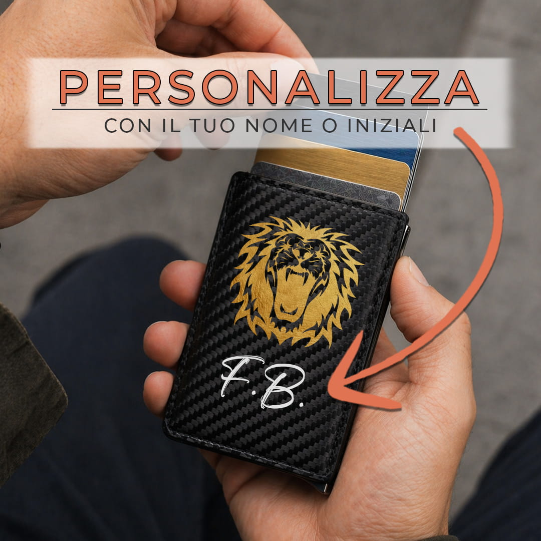 Portafoglio Slim Gold Lion