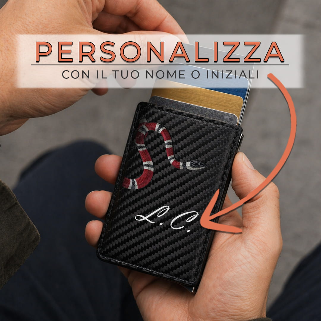 Portafoglio Slim Red Snake